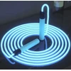 Šviečianti led šokdynė 275cm reguliuojama rožinė