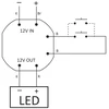 Šviesos reguliatorius led apšvietimui 12v einbaudimmer dimmer dimmer dimmer button sco-803 F&f 5137
