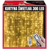 Šviesos užuolaida 300 Led 3x3m ant lango, šventinės lemputės, kabliukai, nuotolinio valdymo pultas, Usb
