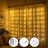 Šviesos užuolaida 300 led 3x3m miegamajam ir laukui šiltai balta