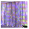 Šviesos užuolaida Led 2x2 m 200 Led Usb nuotolinio valdymo pultas + kabliukai daugiaspalvė