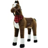 Sweety Toys 7523 pliušinis stovintis arklys "safety!" Princess Xxl Gigant, 110 cm aukščio milžiniškas arklys, tvirtas, stabilus žirgas su plienine konstrukcija, be polistirolo - labai tvirtas, nesvyruoja