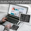 Synerlogic Chromebook (chrome Os) spartusis klavišų lipdukas, neliekantis likučių laminuotas vinilo apgaulės lapelis Chromebook klaviatūros lipdukas 76 x 61 mm (juodas)