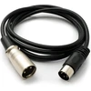 System-s audio kabelis 150 cm xlr 3 kontaktų kištukas į audio din 5 kontaktų kištuko adapterį, juodas