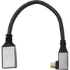 System-s Hdmi 1.4 kabelis 20cm 4k Uhd 60hz Micro Male į Standard Female Braided Angle
