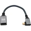 System-s Hdmi 1.4 kabelis 20cm 4k Uhd 60hz Micro Male į Standard Female Braided Angle