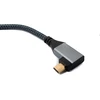 System-s Hdmi 1.4 kabelis 20cm 4k Uhd 60hz Micro Male į Standard Female Braided Angle