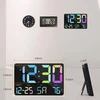 Szelam Skaitmeninis laikrodis su dideliu ekranu, 29 cm skaitmeninis sieninis žadintuvas su radijo nuotoliniu valdymu, Led didelis sieninis laikrodis su datos antspaudu, 12/24 val., adapteris, atidėjimo žadintuvas namams, miegamajam