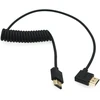 Szrmcc 8k 2.1hdmi kabelis stačiu kampu hdmi pintas spiralinis kabelis didelės spartos hdmi kabelis, skirtas su cam e2 port keys bm5 atomos shinobi ninjav v monitoriui so-ny canon kamerai 50 cm