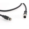 Szrmcc m12 4-pin į rj45 male industrial ethernet shielded cat5e didelio lankstumo pramoninis tinklo kabelis (3 m/9.8 ft)