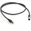 Szrmcc m12 4-pin į rj45 male industrial ethernet shielded cat5e didelio lankstumo pramoninis tinklo kabelis (3 m/9.8 ft)