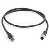 Szrmcc m12 4-pin į rj45 male industrial ethernet shielded cat5e didelio lankstumo pramoninis tinklo kabelis (3 m/9.8 ft)