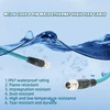 Szrmcc m12 8-pin x-coded male į rj45 ethernet cat7e gigabit ekranuotas vandeniui atsparus kabelis, skirtas basler gige cognex in-sight vision kamerų jutikliams (mėlynas, 3 m)