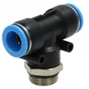 T formos pneumatinė jungtis T 14 1/2 Pb14-g04 žarnai 14mm sriegis 1/2"