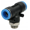 T jungtis pneumatinė T 14 3/8 Pb14-g03 žarna 14mm sriegis 3/8"