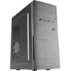 Tacens 2initiox, Pc dėklas Atx Semi-tower, 12 cm šoninis ventiliatorius, šlifuoto aliuminio priekis, plienas, juodas