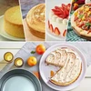 Tagtight atsegama tortinė, mažas rinkinys, 5 vnt., mini tortinė, apvali kepimo forma su plokščiu pagrindu, neprideganti danga, torto forma kepimui, Kaiser kepimo forma, apvali atsegama tortinė gimtadieniui