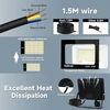 Tailcas 100 W led prožektorius su judesio davikliu lauke, 6500 K šaltai balta itin ryški 144 led prožektorius, 9000 lm lauko prožektorius, ip66 atsparus vandeniui prožektorius kiemui, sodui, garažui