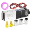 Tailonz Pneumatic 3/8 colio Bsp solenoidinis vožtuvas 12v vienos ritės pilotinis elektrinis 2 padėčių 5 krypčių jungties tipas 4v310-10