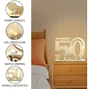 Taimeimao medinė svečių knyga 50-ojo gimtadienio proga su led girliandomis moterims ir vyrams vestuvių metinių stalo dekoravimui 1974-2024 šeimai ir draugams