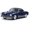 Tamiya 58677 volkswagen 1:10 vw karmann ghia (m-06l), nuotoliniu būdu valdomas automobilis, rc transporto priemonė, modelių konstravimas, surinkimo rinkinys, hobis, amatai, mėlyna