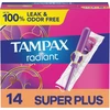 Tampax Radiant tamponai Super Plus sugeriamumas, bekvapiai, pakuotėje 14 vnt. (pakuotė gali skirtis)