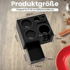 Tamperio stotelė baristai 51–58 mm juoda, pagaminta iš Abs, reguliuojama, skirta espresso, universali