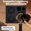 Tamperio stotelė baristai 51–58 mm juoda, pagaminta iš Abs, reguliuojama, skirta espresso, universali