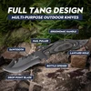 Tan Ran lauko peilis fiksuotas, išgyvenimo peilis, lauko, medžioklės peilis, fiksuota geležtė su dėklu, bushcraft stovyklavimo peilis, fiksuotas žygiams, žvejybai ir medžioklei