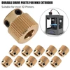 Tangxi 3d spausdintuvo dalys 10 vnt. žalvarinis ekstruderio ratas 26/40 pavara, skirta Cr-10.cr-10s S4 S5 Ender 3 Ender 3 Pro Mk7 Mk8 ekstruderiui (40 dantų)