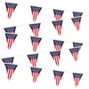 Tatuo Amerikos Jav vėliavų vėliavėlės vakarėlio reklaminė juosta 10 m/33 pėdų dekoravimo priedai Jav patriotinė vėliavėlių reklaminė juosta Nepriklausomybės dienos dekoracija Jav vėliavėlių reklaminė juosta su 20 vėliavų