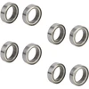 Tbest rc guoliai, 8 vienetai 10 x 15 x 4 mm metaliniai rutuliniai guoliai, skirti hpi wr8 b021 st/mt rc automobilių atsarginėms dalims (sidabriniai)
