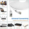 Tbmax 50 m ethernet cat6 itin ilgas tinklo kabelis 1000 mbit/s 250 mhz didelio greičio gigabitinis lan interneto kabelis plokščias kabelis su rj45 jungtimi, skirtas maršrutizatoriui/modemui/jungikliui/pc/nešiojamam kompiuteriui, baltas