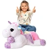 Te-trend vienaragis, minkštas žaislas 45 cm - pliušinis žaislas, skatinantis magiškas ir fantazijos kupinas žaidimų valandas - kimštinis žaislas su blizgančiu ragu