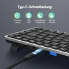 Tecknet belaidė klaviatūra – laisvas perjungimas tarp 4 įrenginių (2,4 g + bt), įkraunama bluetooth klaviatūra, vokiškas qwertz itin plonas išdėstymas, skirtas pc, nešiojamam kompiuteriui, planšetiniam kompiuteriui, išmaniajam televizoriui ir mobiliajam t