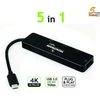 Tecnoware Usb-c 5-in-1 Adapteris: Hdmi 4k, Usb 3.0, Sd/microsd