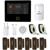 Tecpeak belaidė namų signalizacijos sistema, wifi/gsm/4g su sirenos saugikliu, užtikrina didelio efektyvumo režimą jūsų namams ir biurui apsaugoti (s1) (s1) ruda