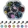 Teddy lėlių akys, 70 vnt., 10 mm plastikinės akių rinkinys, spalvingos saugos akys, plastikinės lėlių akys, blizgančios spalvingos akys su poveržle lėlei, marionetei, meškiukui, nertiems gyvūnams, pliušiniams žaislams, rankdarbiams