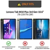 Tedtikjt dėklas, skirtas lenovo tab m10 plus (3-osios kartos) 10.6 colių 2022, pu odinis 360° pasukamas daugia kampų stovas, medžio planšetinio kompiuterio apsauginis dėklas, skirtas tab m10 plus (3-osios kartos) tb125 / tb128, rožinis auksas