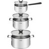 Tefal Opti'space 6 dalių puodų rinkinys | Nerūdijantis plienas
