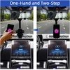 Telefono laikiklis automobiliui, skirtas galinio vaizdo veidrodėliui, pasukamas ir ištraukiamas telefono laikiklis automobiliui, skirtas 4–7 colių mobiliesiems telefonams