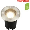 Telefunken įleidžiamas grindų prožektorius, atsparus vandeniui Ip67, grūdintas stiklas, Gu10 lizdas, grindų prožektorius, apšvietimas terasai, grindų prožektorius, įleidžiamas grindų šviestuvas, 10 x 11.5 cm, juodas