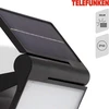 Telefunken - led saulės šviestuvas, lauko prožektorius su judesio davikliu, su nuolatinės šviesos funkcija, maitinamas baterijomis, ip44, juodas, 229 x 152 x 126 mm (i x p x a)