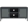 TV staliukas Televizoriaus spintelė, antracito, 105x35x52cm, plienas/stiklas