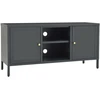 TV staliukas Televizoriaus spintelė, antracito, 105x35x52cm, plienas/stiklas