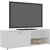 TV staliukas Televizoriaus spintelė, balta, 120x34x37cm, apdirbta mediena