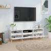 TV staliukas Televizoriaus spintelė, balta, 150x30x44,5cm, apdirbta mediena