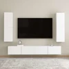 TV staliukas Televizoriaus spintelė, balta, 30,5x30x110cm, apdirbta mediena