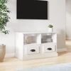 TV staliukas Televizoriaus spintelė, balta, 80x35x50cm, mediena, blizgi