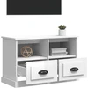 TV staliukas Televizoriaus spintelė, balta, 80x35x50cm, mediena, blizgi